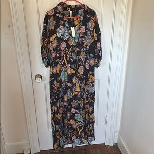 Floral Black Maxi Dress